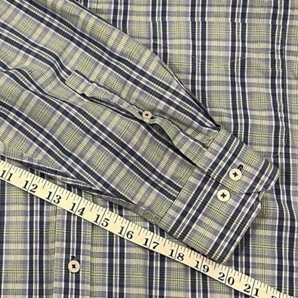 Alan Flusser Multicolor Plaid Button Down Dress Shirt XL Long Sleeve Career - Picture 8 of 10
